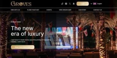 The Groves Landing Page Design
